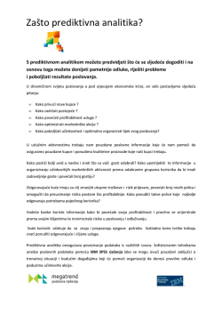 Prediktivna analitika rezervirajte datum