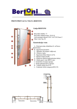 PROTUPROVALNA VRATA BERTONI Linija BERTONI Konstrukcija