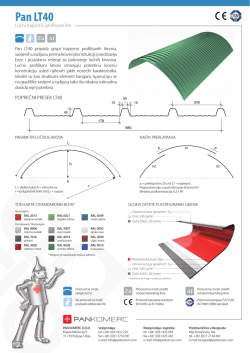 Pan LT40 - Profilisani limovi