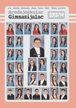 GIM 2014 konacno - gimnazija `musa ćazim ćatić`