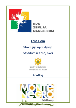 Crna Gora Strategija upravljanja otpadom u Crnoj Gori