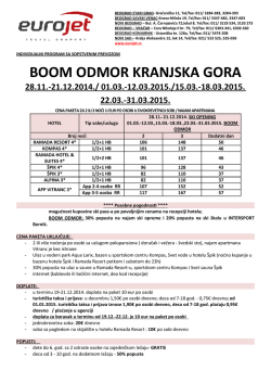 BOOM ODMOR KRANJSKA GORA