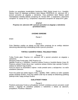 Statut - FIMA Global Invest