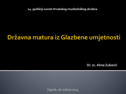 Državna matura iz Glazbene umjetnosti