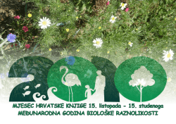 MJESEC HRVATSKE KNJIGE 15. listopada