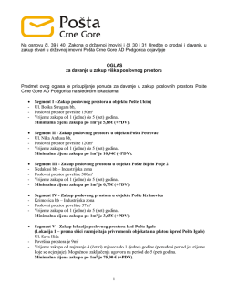 1 Na osnovu čl. 39 i 40 Zakona o državnoj imovini