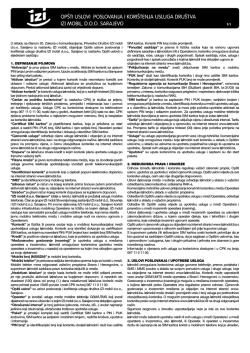 op&scaron;ti uslovi poslovanja i kori&scaron;tenja usluga dru&scaron;tva izi mobil, doo