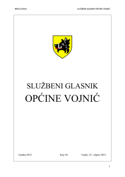 Službeni glasik Općine Vojnić br. 4/2015