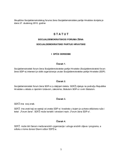 Statut Socijaldemokratskog Foruma žena