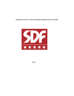 Izvještaj o radu SDF-a za 2013.