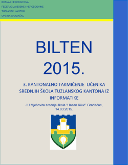 3. kantonalno takmičenje učenika srednjih &scaron;kola tuzlanskog kantona