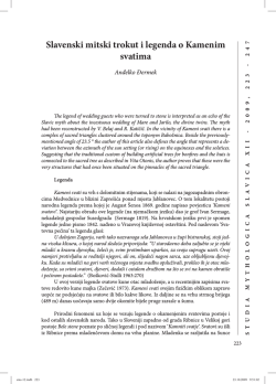 Slavenski mitski trokut i legenda o Kamenim svatima