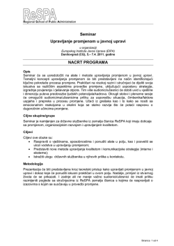 Program na bosanskom jeziku - Agencija za državnu službu BiH