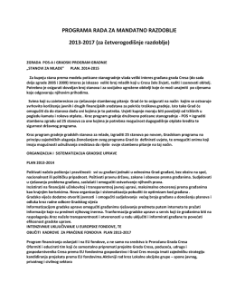 Program rada za mandatno razdoblje