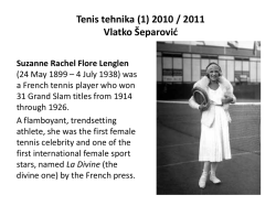 Tenis tehnika (1) 2010 / 2011 Vlatko &Scaron;eparović