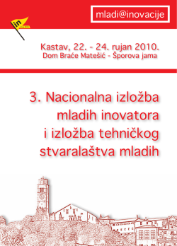 3. Nacionalna izložba mladih inovatora i izložba