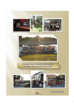 Program rada s financijskim planom TZG Siska za 2014.