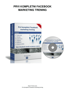 PRVI KOMPLETNI FACEBOOK MARKETING TRENING
