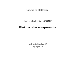 Elektronske komponente - Katedra za Elektroniku