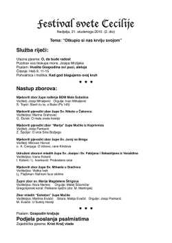 novih 22 zbora - Ured za crkvenu glazbu varaždinske biskupije