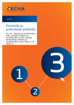 Priručnik za podnošenje podataka - ECHA