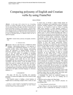 Comparing polysemy of English and Croatian verbs by using