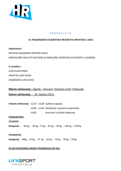 Mjesto održavanja : Zagreb &ndash; dvorana &rdquo;Sutinska vrela