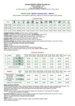 Cjenik / price list - HR