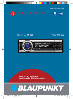 Hamburg MP68 Car Radio CD MP3 WMA