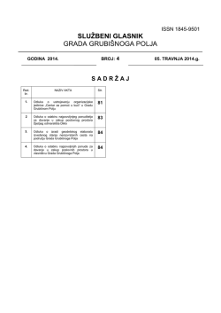 Službeni glasnik 4/ 2014
