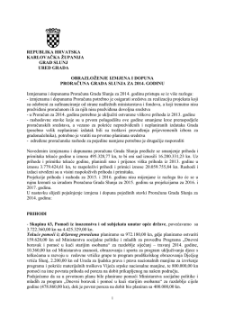 obrazloženje rebalansa