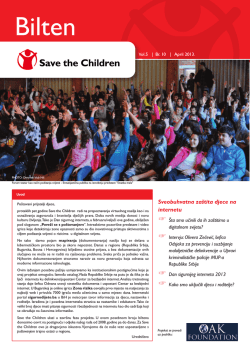 Bilten - North West Balkans | Save the Children