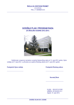 godi&scaron;nji plan i program rada