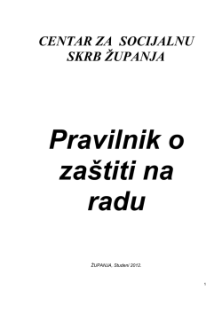 pravilnik - Centar za socijalnu skrb Županja