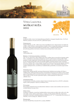 Vina Laguna muškat ruža 2012