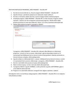 Postupak instalacije programa URSA Fragmat &ndash; Akustika HR