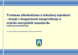 Tretman alkoholizma u lokalnoj zajednici - stanje i