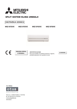 Upute za rad: MSZ-SF