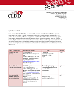 Ljetni skupovi u BiH Kako se kancelarije CLDD nalaze u 8 gradova