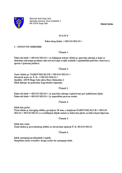 STATUT &Scaron;ahovskog kluba - &Scaron;ahovski klub Dugo Selo
