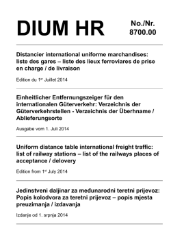 liste des gares – liste des lieux ferroviares de prise en charge / de