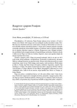 Razgovor s papom Franjom
