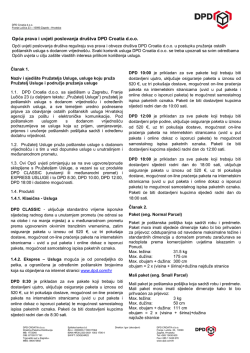 Opća prava i uvjeti poslovanja društva DPD Croatia d.o.o.