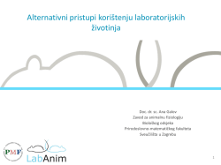 Alternativni pristupi kori&scaron;tenju laboratorijskih životinja