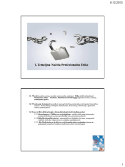 I. Temeljna Načela Profesionalne Etike