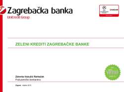 ZELENI KREDITI ZAGREBAČKE BANKE