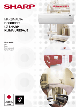 MAKSIMALNA DOBROBIT UZ SHARP KLIMA UREĐAJE - Bi-el