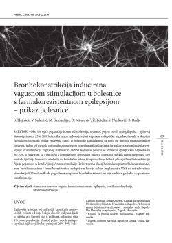 Bronhokonstrikcija inducirana vagusnom stimulacijom u bolesnice s