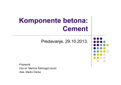 Komponente betona: Cement