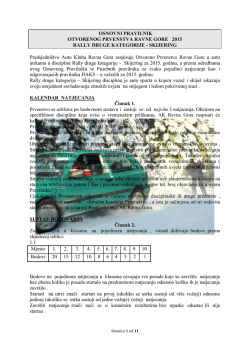 Pravilnik natjecanja